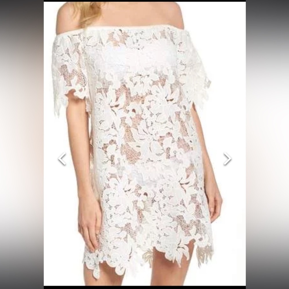 NWT Muche Muchette Off the Shoulder Lace Dress or Cover Up, O/S